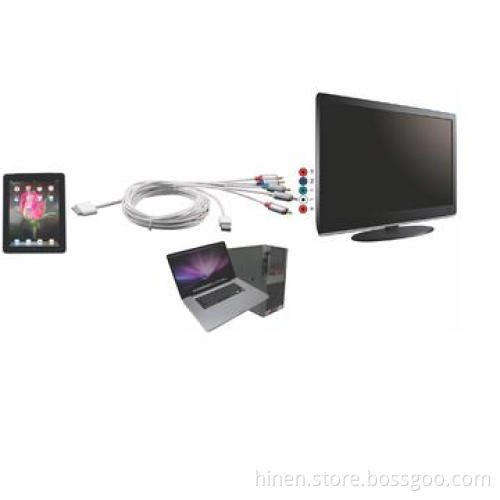 Apple Dock Connector to Component AV Cable with USB